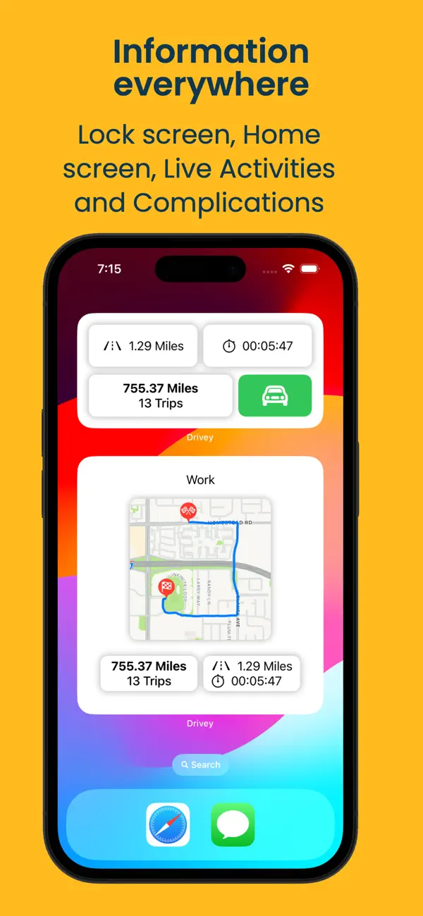 Drivey app settings and automations